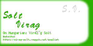 solt virag business card